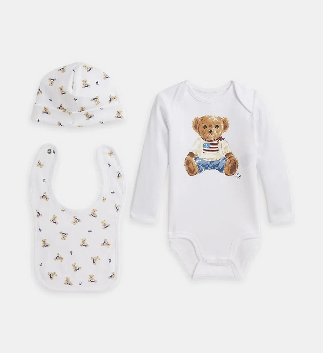 Фирменный набор с принтом Polo Ralph Lauren, белый