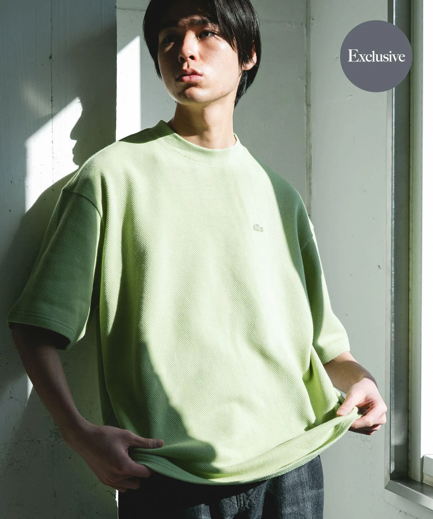Мужская футболка LACOSTE коллаборация с DOORS
