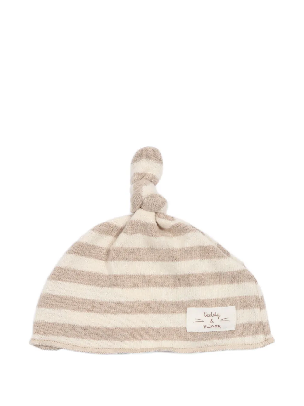 

Шапка в полоску с узлом Teddy & Minou, нейтральный