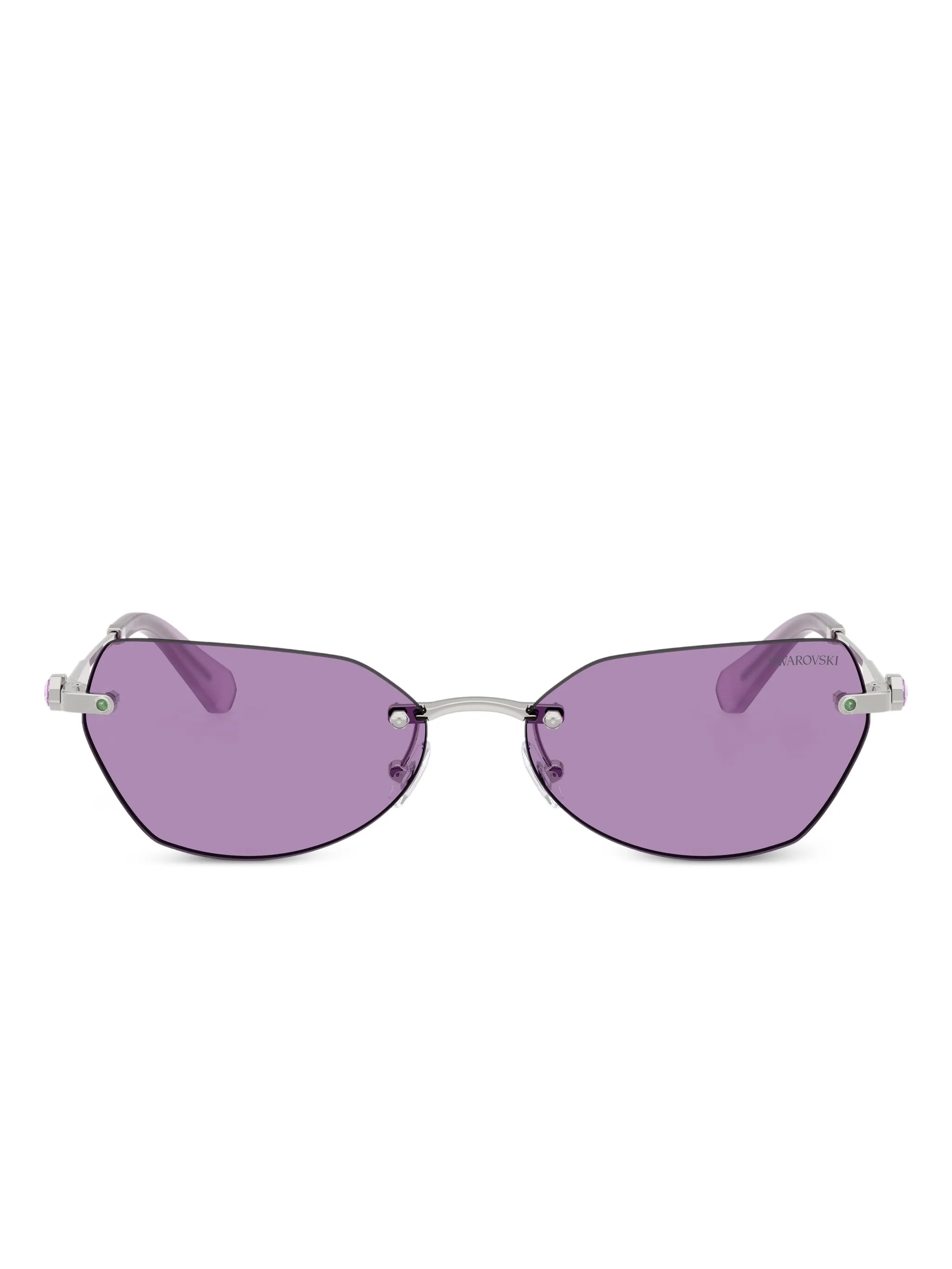 

Солнцезащитные очки с кристаллами Swarovski, серебристый