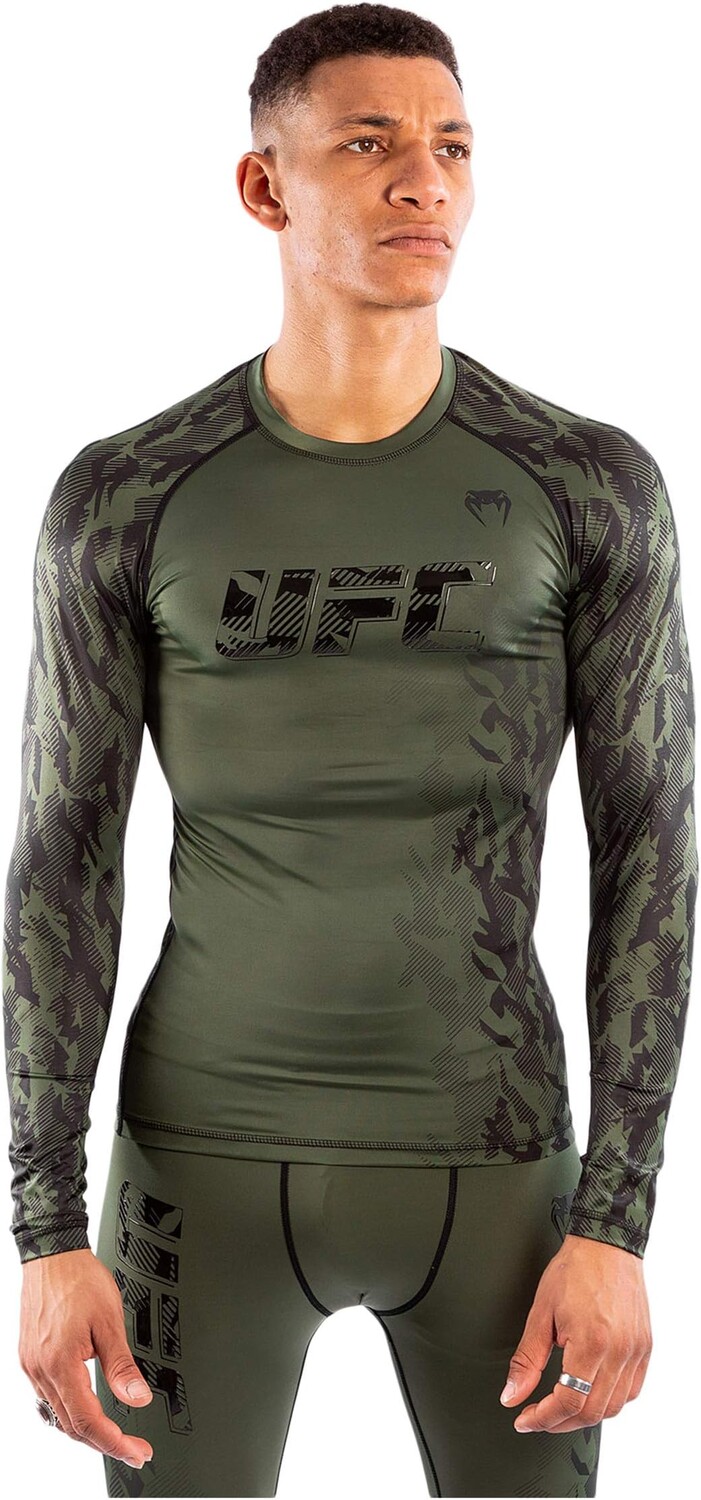 

Рашгард с длинными рукавами UFC VENUM Authentic Fight Week, хаки