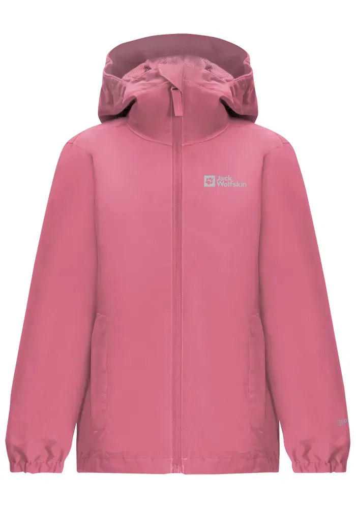 

Дождевик Jack Wolfskin "FLAZE JACKET K", с капюшоном, розовый
