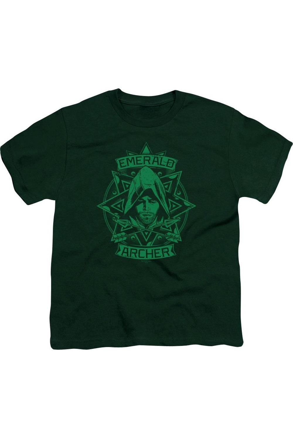 

Футболка с коротким рукавом для подростков с иллюстрацией лучника Arrow Gildan, зеленый