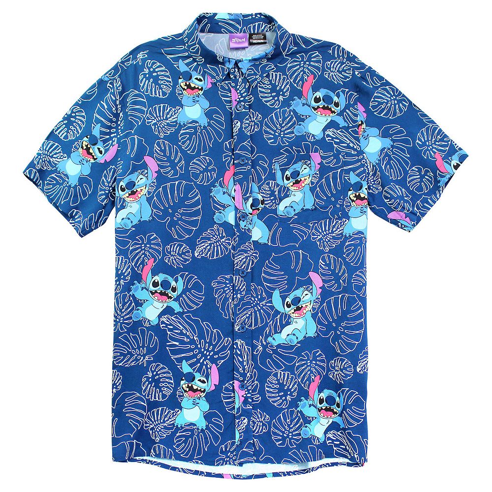 

Мужская серия «Лило и Стич» от Disney's Happy Mode Stitch Button Up, темно-синий