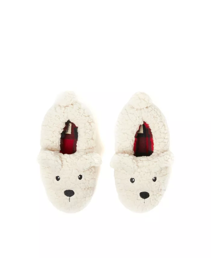 Тапочки с изображением животных Emery Critter с закрытой спинкой для девочек Dearfoams, коричневый/бежевый — фото 4