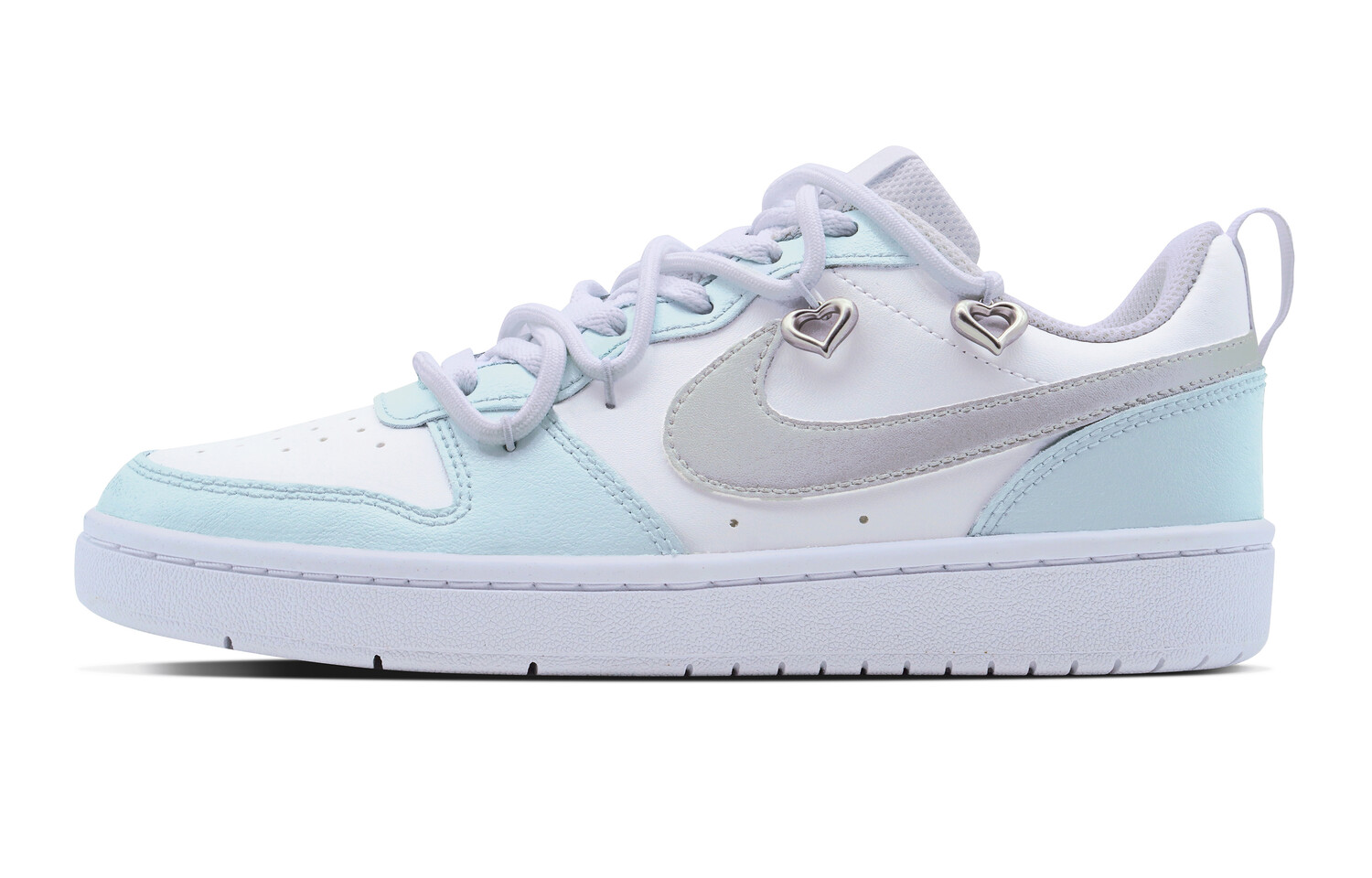 

Кроссовки Nike Court Borough Skateboarding Shoes Women's Low-top White/silver/blue, белый/синий