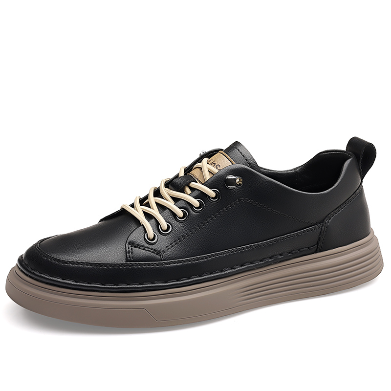 

Mulinsen Мужские противоскользящие, износостойкие, легкие, устойчивые лоу-топ скейтбордские кеды Black, цвет Black