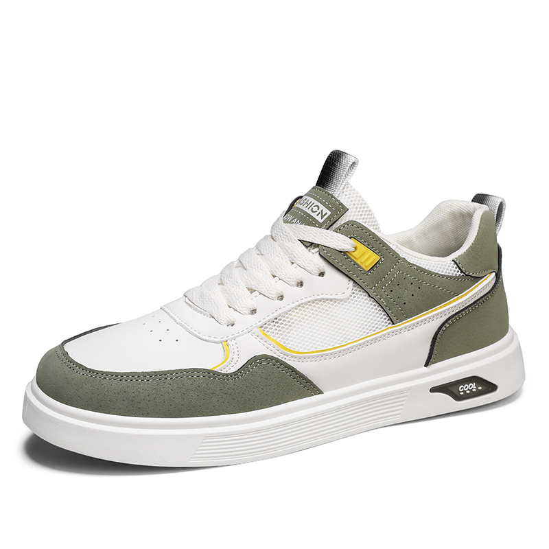 

SHOUBA Низкие скейтерские кроссовки мужские бежево-зеленые, цвет Beige Green