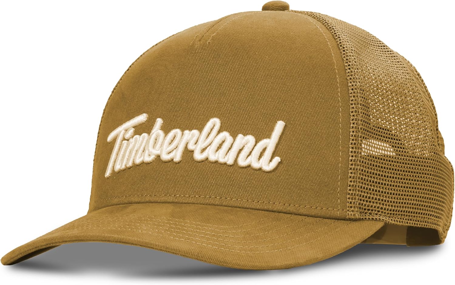 

Timberland Trucker Hat для мужчин - прочная хлопковая саржа, регулируемая кепка snapback, дышащая сетчатая спинка, Wheat (Brown)