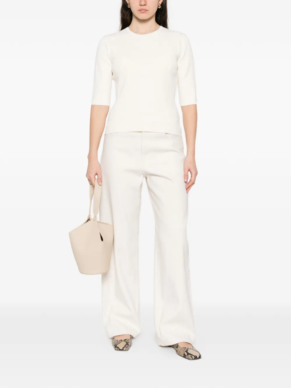 Футболка с рукавом до четверти Max Mara, бежевый — фото 2