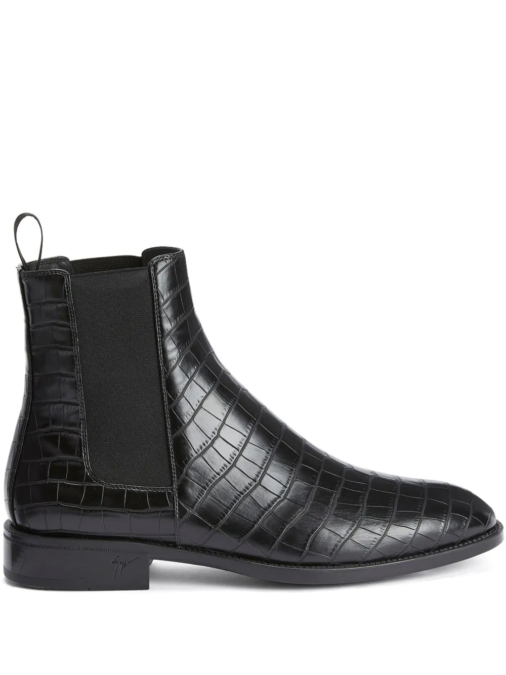 

Ботинки Ryim с тиснением под кожу крокодила Giuseppe Zanotti, черный