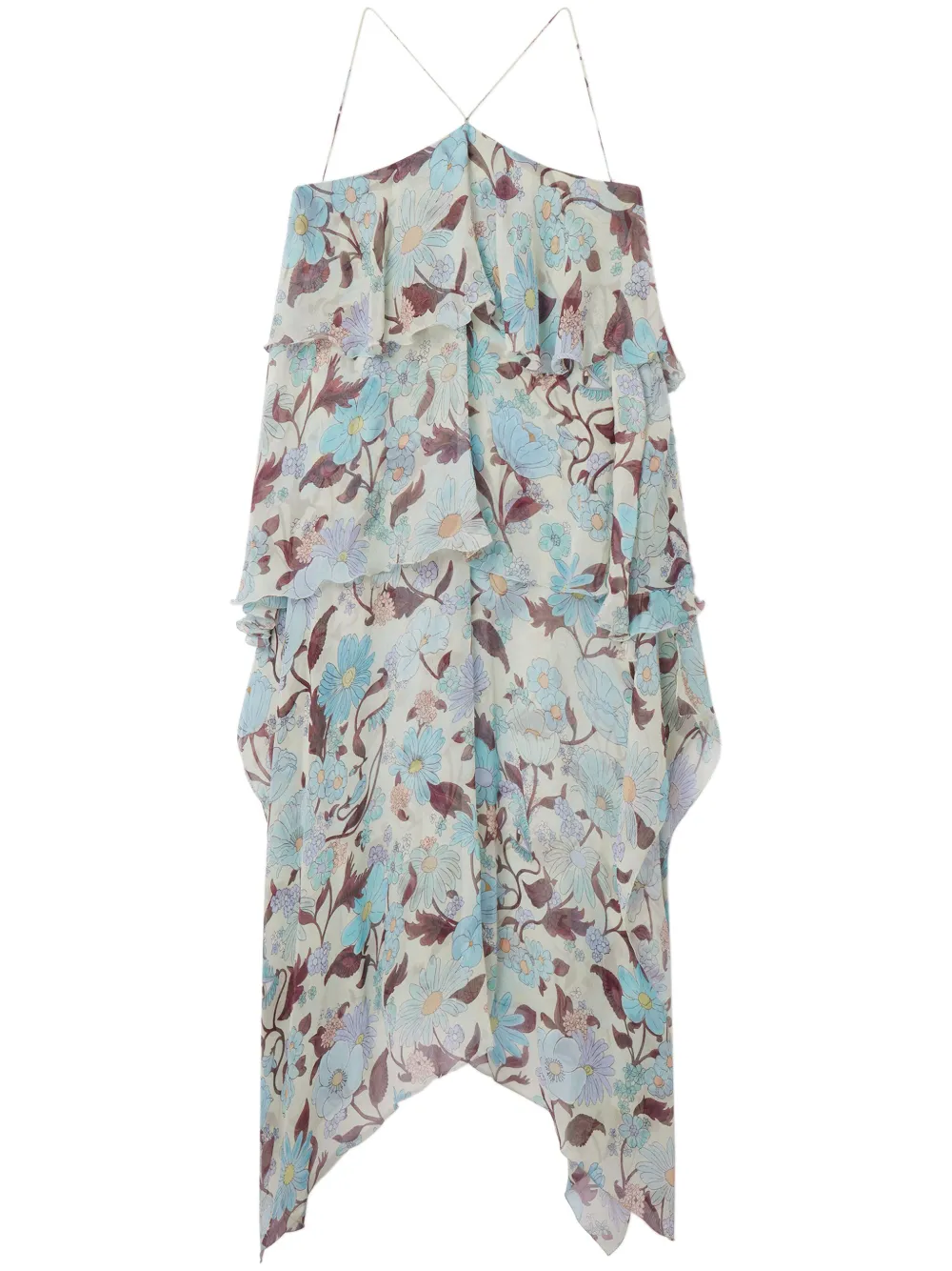

Шелковое платье с принтом Lady Garden STELLA MCCARTNEY, зеленый