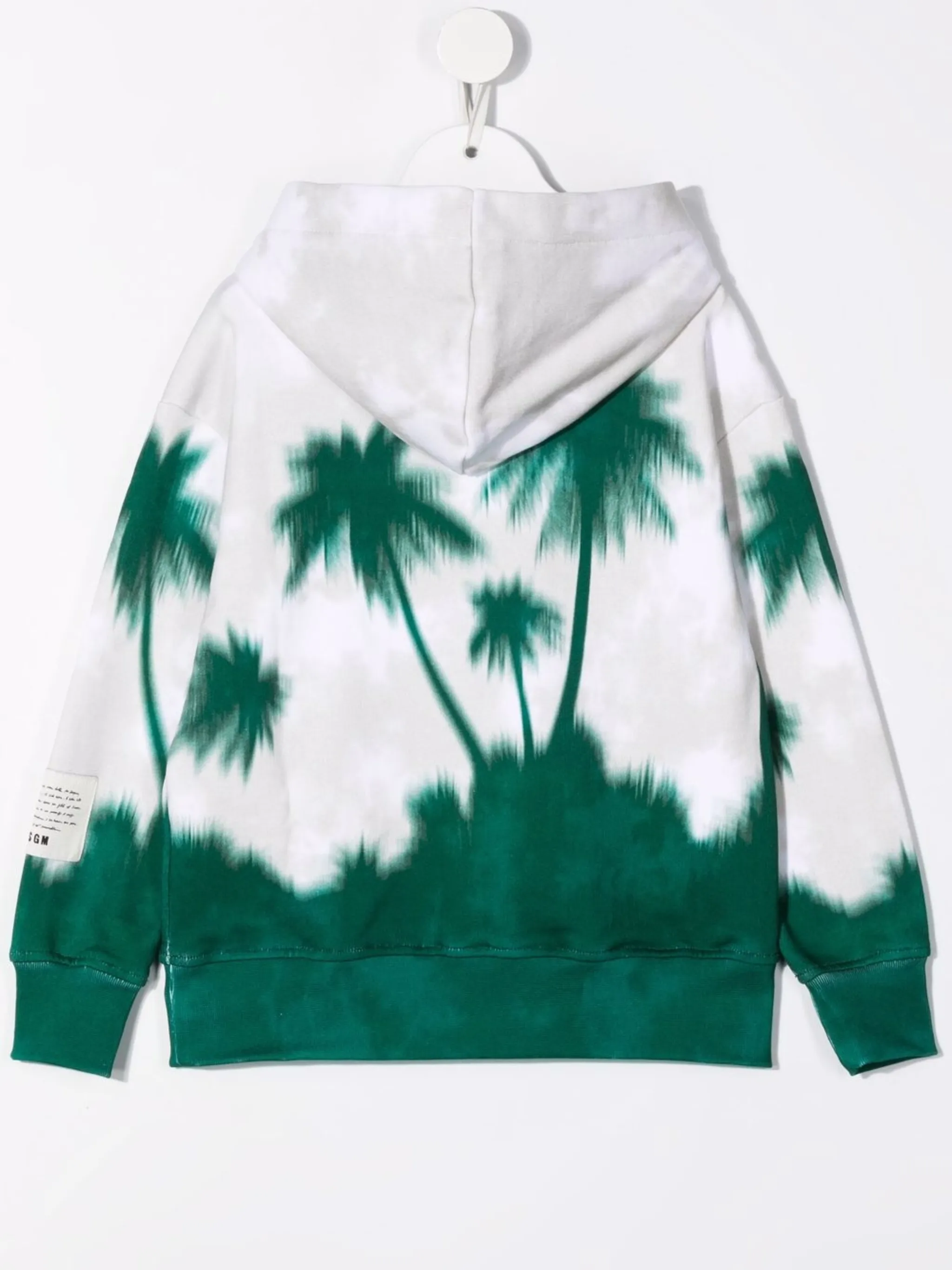 Худи с принтом Msgm Kids, зеленый — фото 2