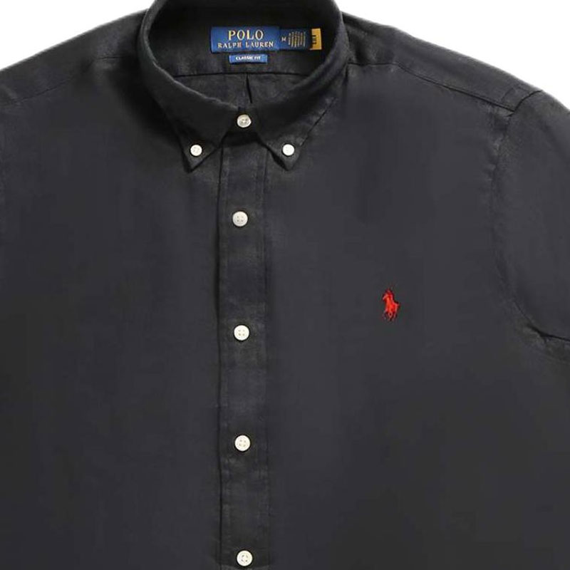 Рубашка с длинным рукавом на пуговицах Polo Ralph Lauren, черный — фото 4
