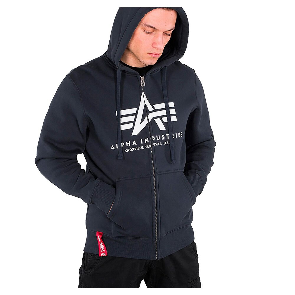 

Худи Alpha Industries Basic Zip, синий