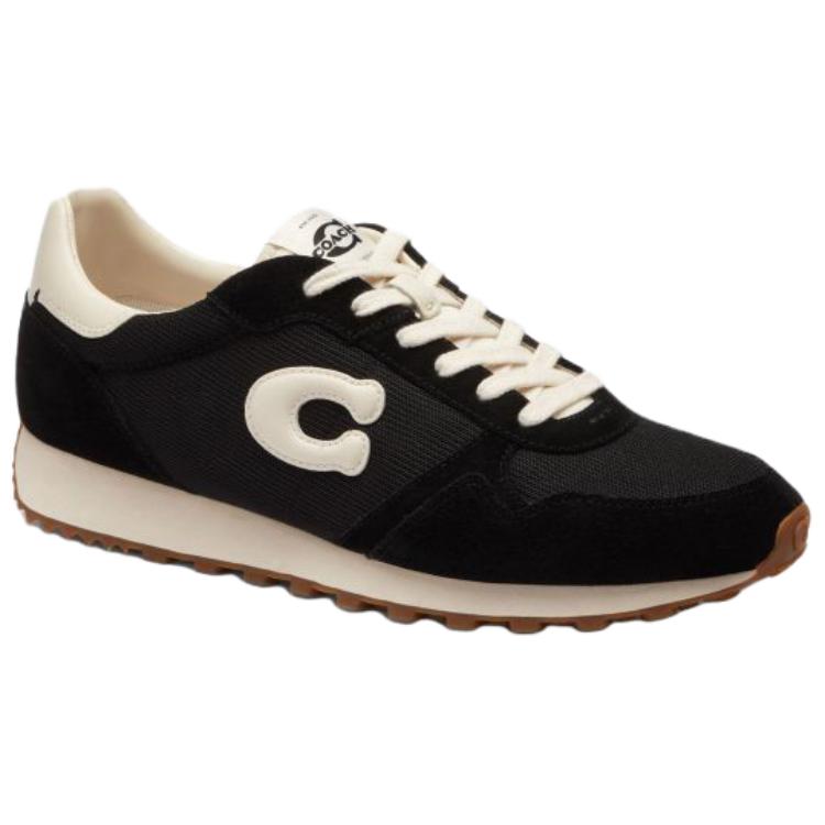 COACH Кроссовки мужские Runner Cow Split Leather низкие повседневные Black — фото 4