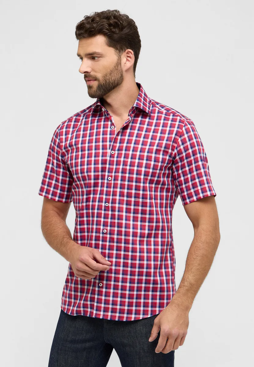 

Рубашка Eterna с короткими рукавами "MODERN FIT", красный