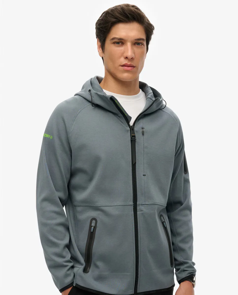 

Мужская толстовка с капюшоном и застежкой-молнией Tech Logo Superdry, синий