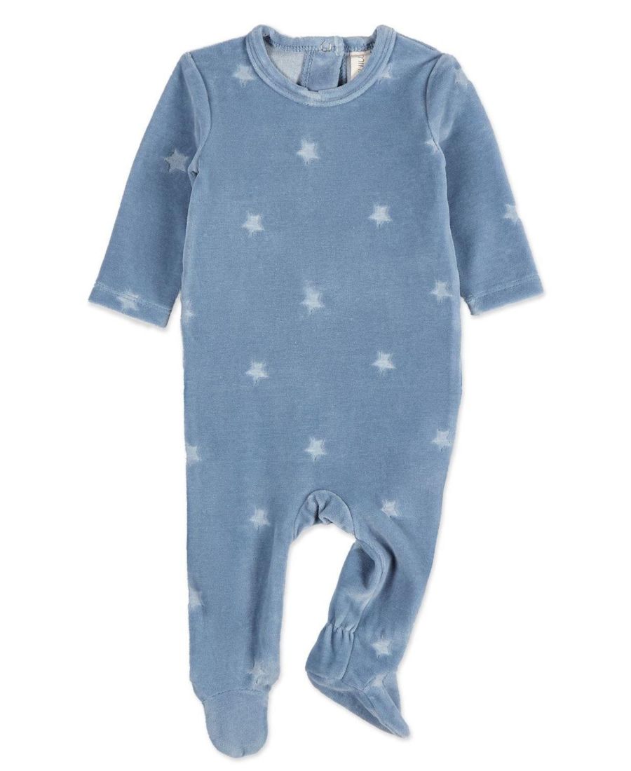 

Детский комбинезон для мальчиков "Velvet Star" из хлопкового велюра MeMoi, Blue