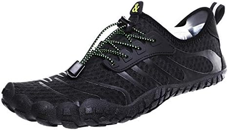 

Мужские водные кроссовки с голой стопой, быстро сохнущие походные кроссовки для походов по рекам, пляжа, нескользящие аква-кроссовки, легкие плавательные кроссовки, кроссовки для трейл-раннинга и серфинга Qacksv, черный
