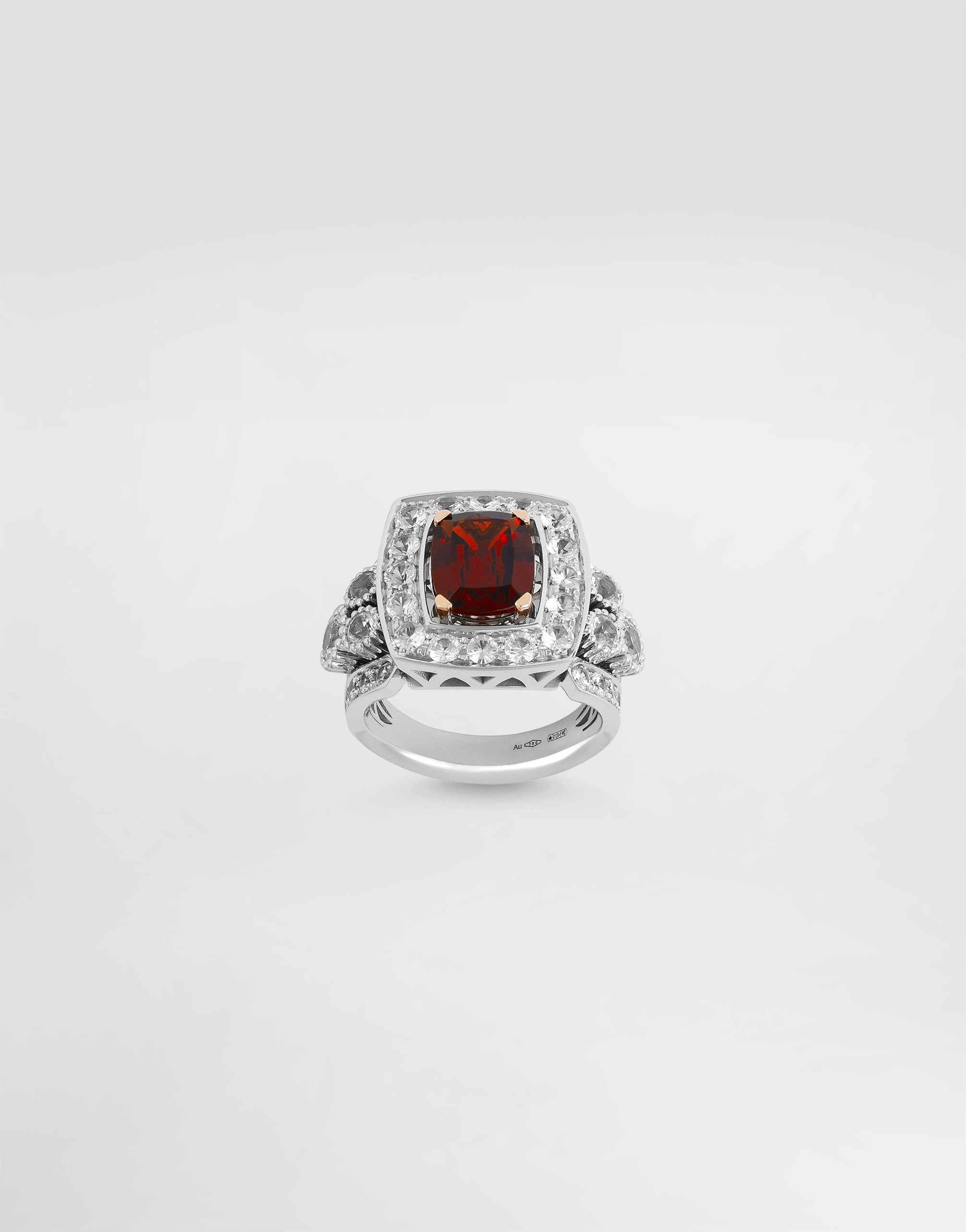 

Кольцо eleganza из белого и розового золота 18 карат с гранатом и сапфирами Dolce & Gabbana, белый