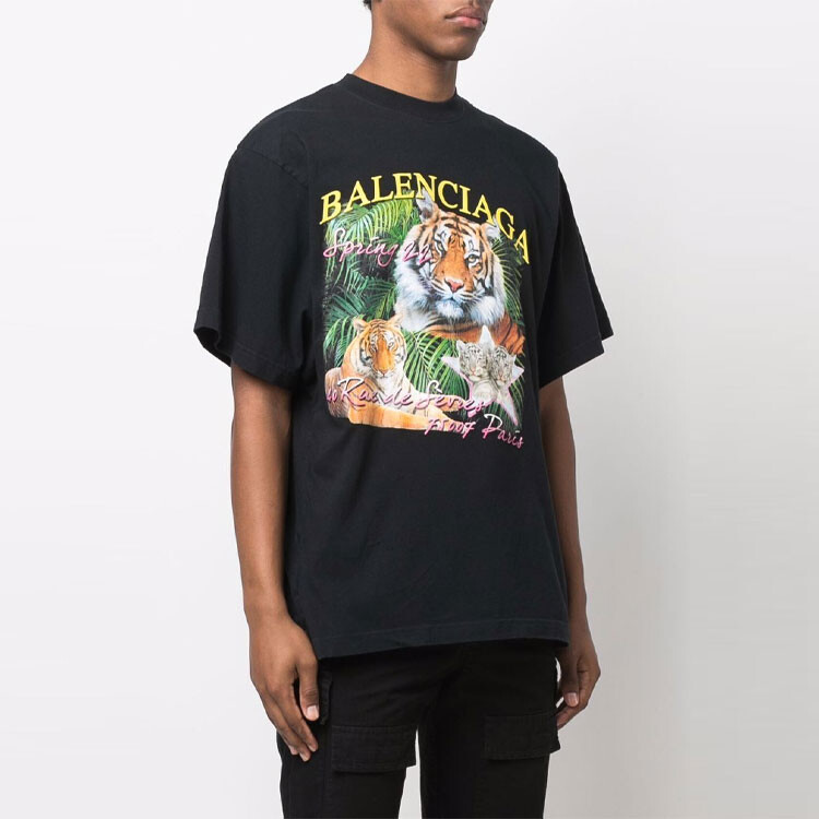 Футболка мужская Balenciaga Year Of The Tiger, черный — фото 3
