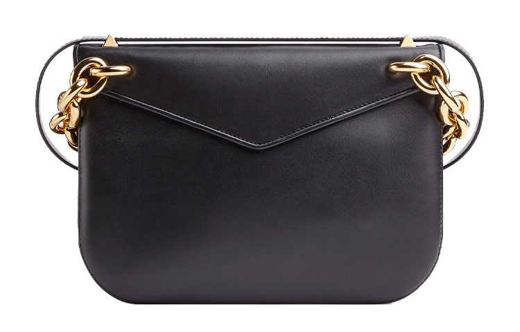 Bottega Veneta Сумка-конверт MOUNT Smooth Calf Leather, наплечная сумка, кросс-боди среднего размера женская black — фото 3