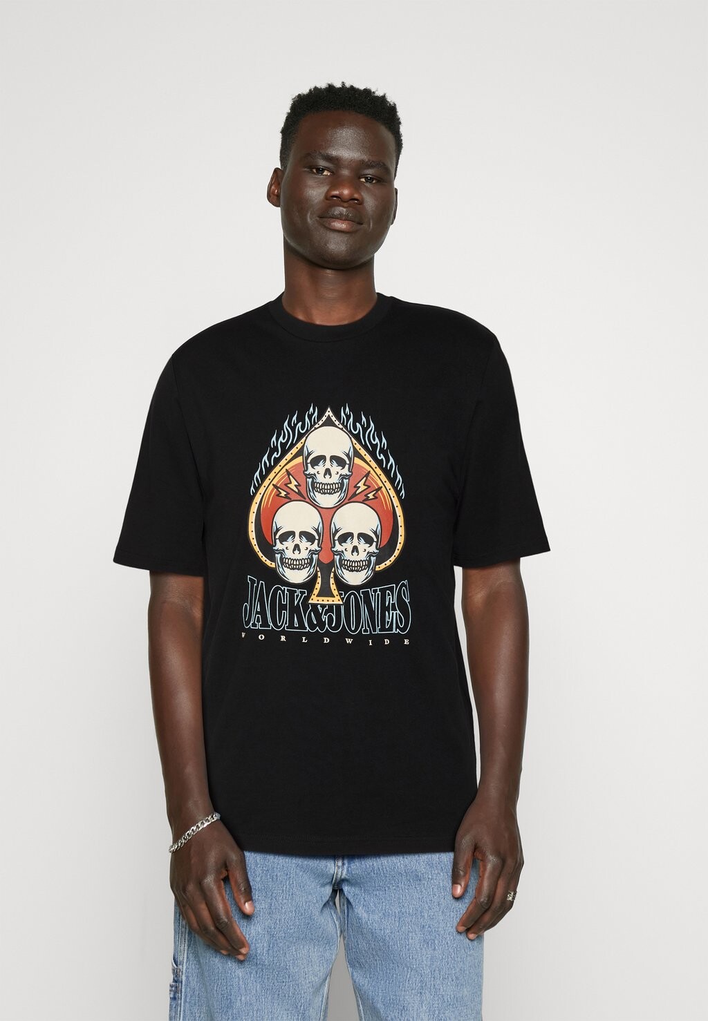 

Футболка с принтом Jorheavens Crew Neck Jack & Jones, черный