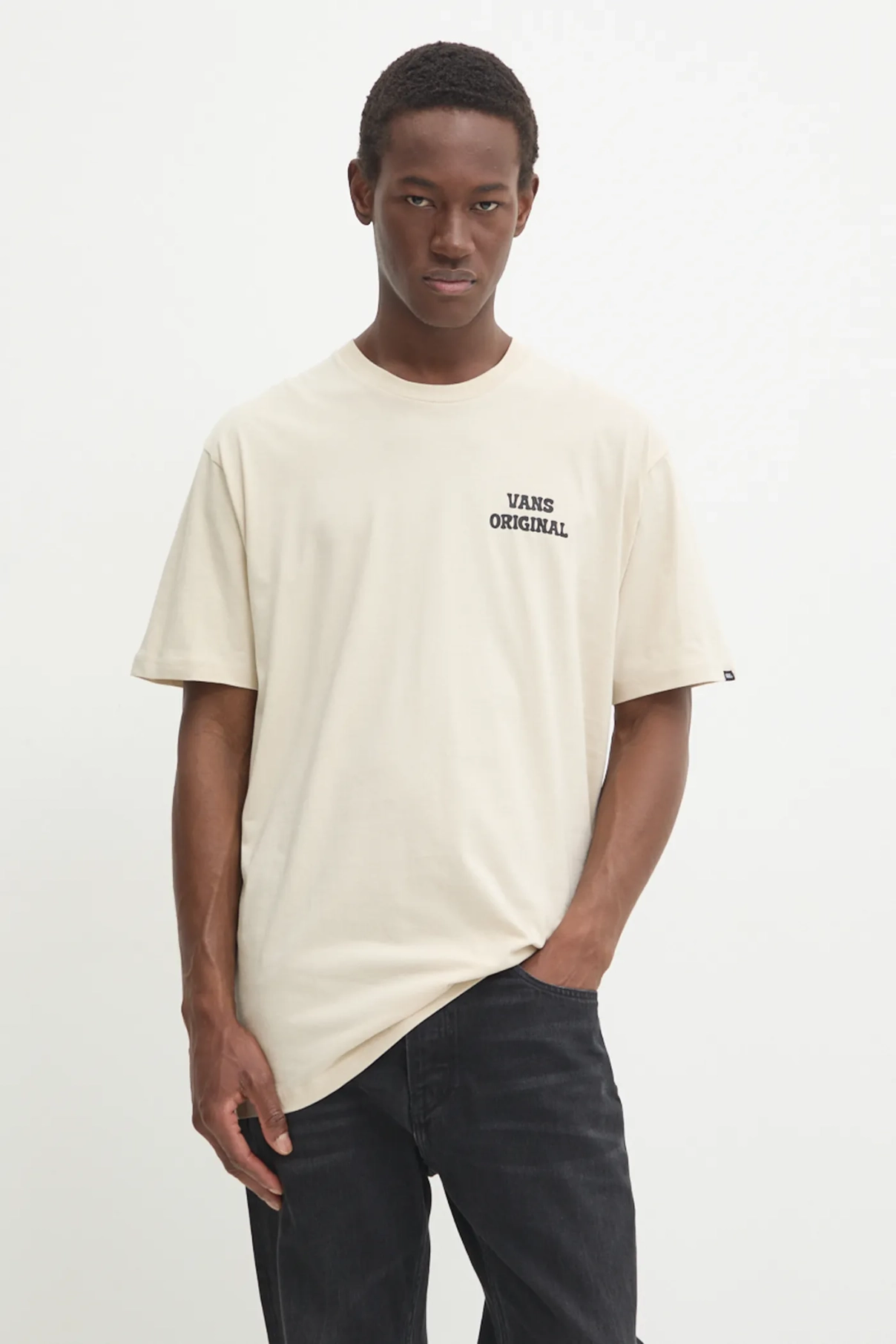 

Хлопковая футболка Vans, бежевый