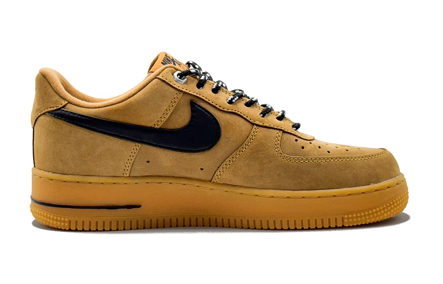 Nike Air Force 1 Thermal Height Increasing Abrasion Resistant Low top Skateboard Shoes Unisex Coffee Yellow — фото 3