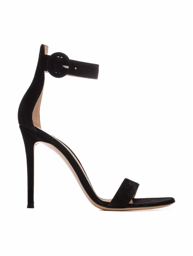 

Замшевые босоножки Portofino 105 Gianvito Rossi, черный