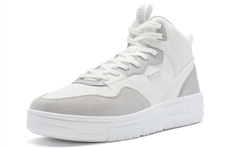 Кроссовки XTEP Skateboarding Shoes Men High-top Sail White/pigeon Gray, белый — фото 2