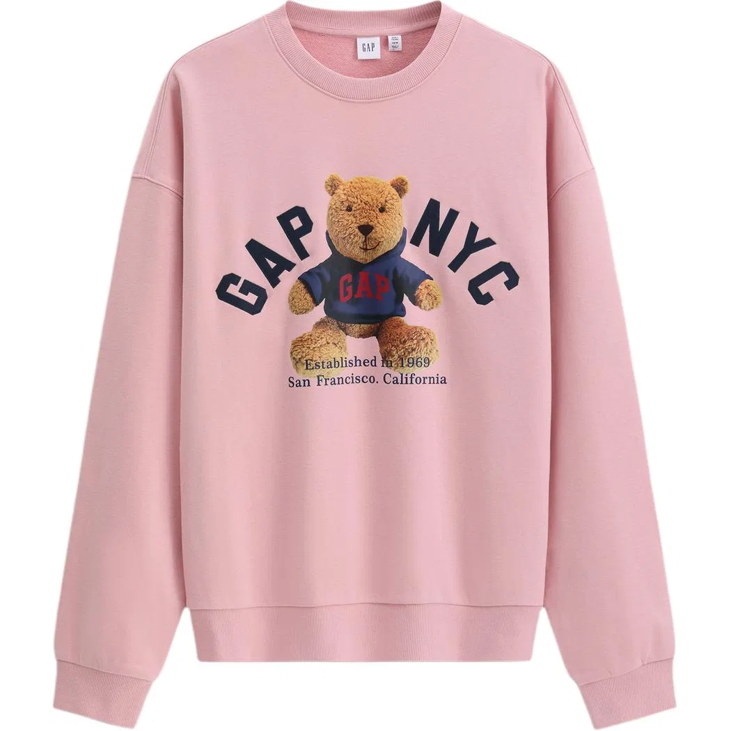 Свитшот GAP Unisex Crew Neck Moderate Heavyweight Light Pink