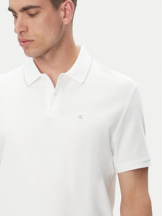 Рубашка поло стандартный крой LV04LC239G Calvin Klein, белый — фото 4