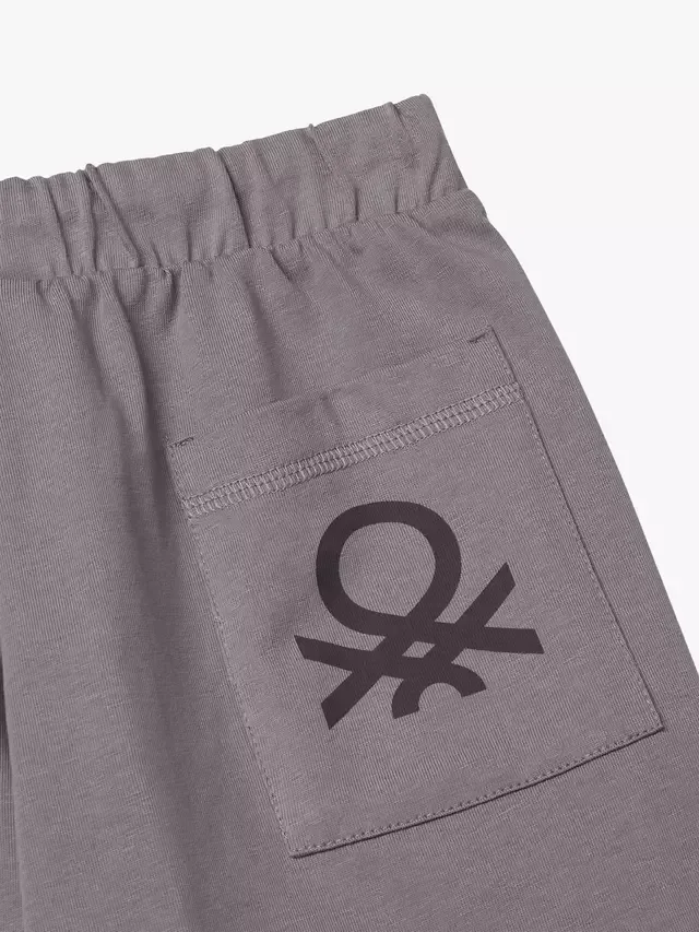 Детские шорты-бермуды на завязках Benetton, Medium Grey — фото 3