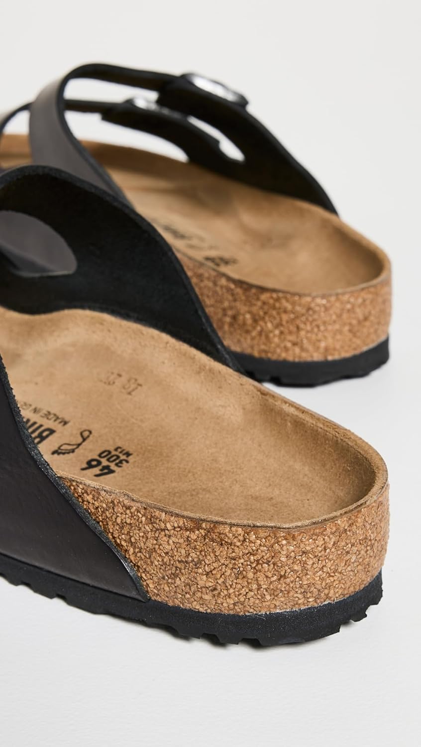 Мужские сандалии Birkenstock Arizona Vintage с усиленным протектором, черный — фото 3