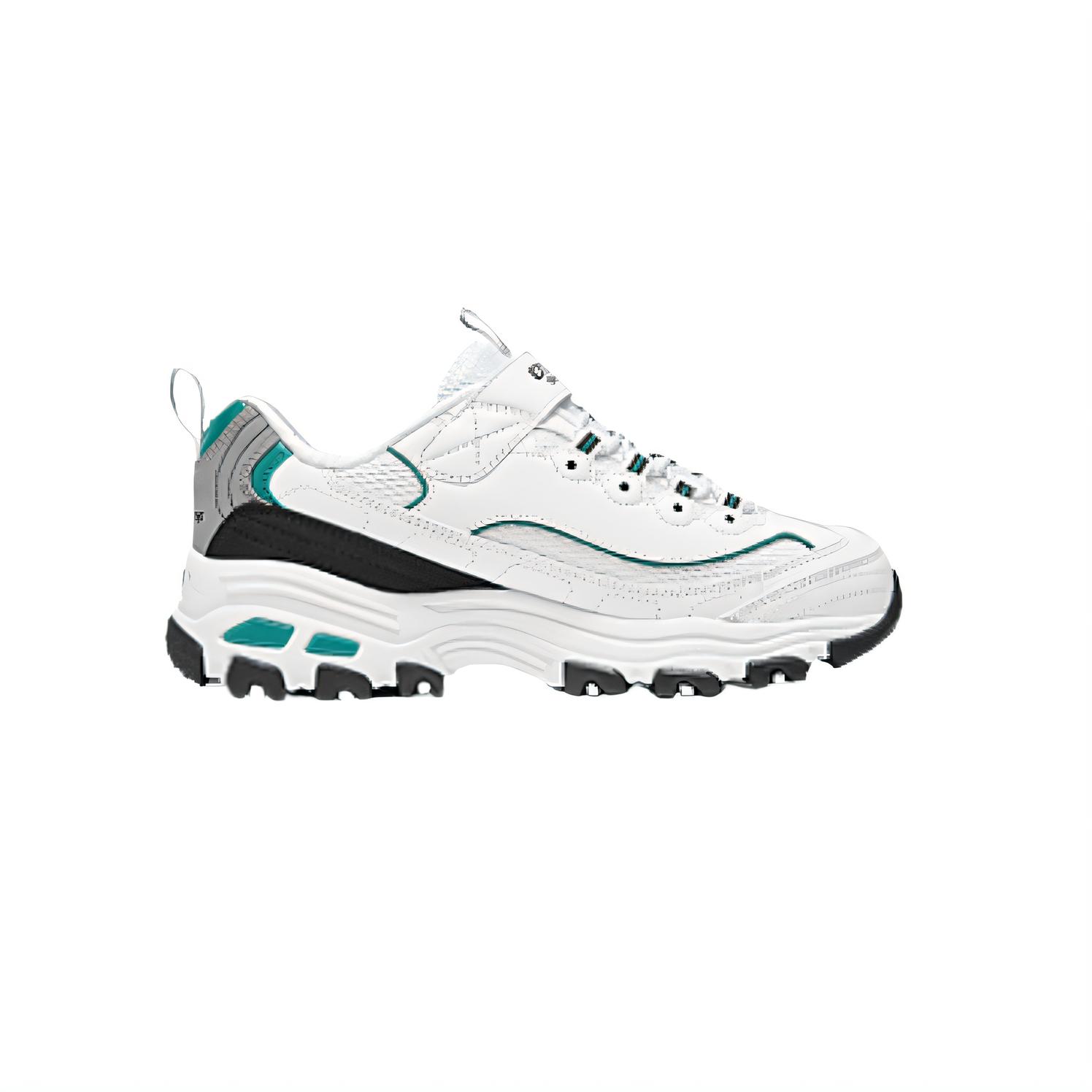 Skechers Kids Детские кроссовки с низким верхом, амортизирующие, износостойкие, белые, черные, для повседневной носки — фото 2