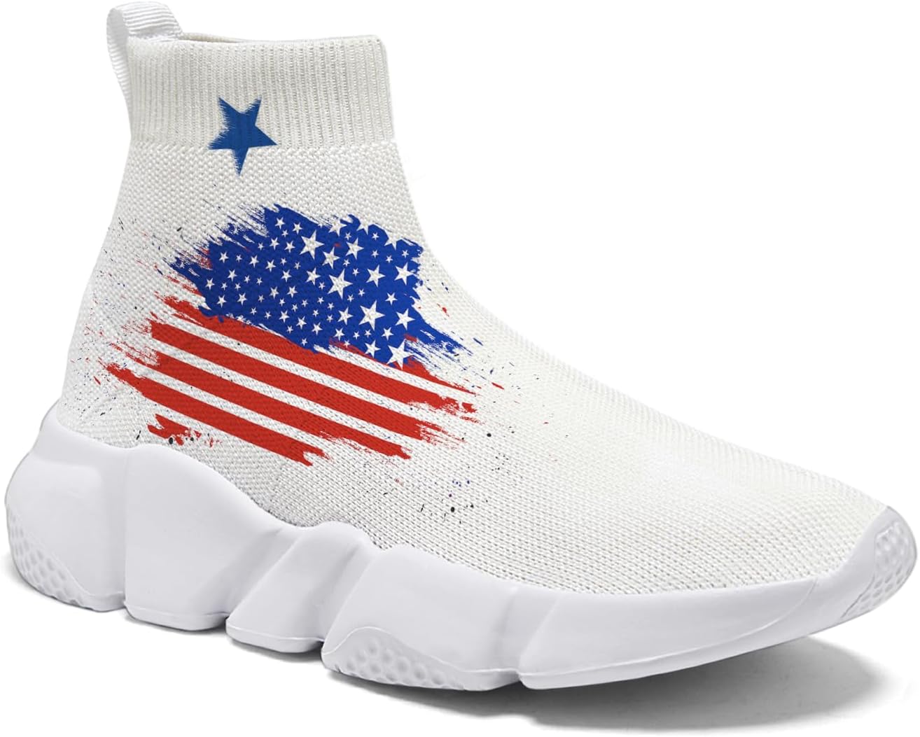 

Мужские кроссовки Hetios с граффити, слипоны для бега, размер плюс 7-15, модель July Fourth, July Fourth 04