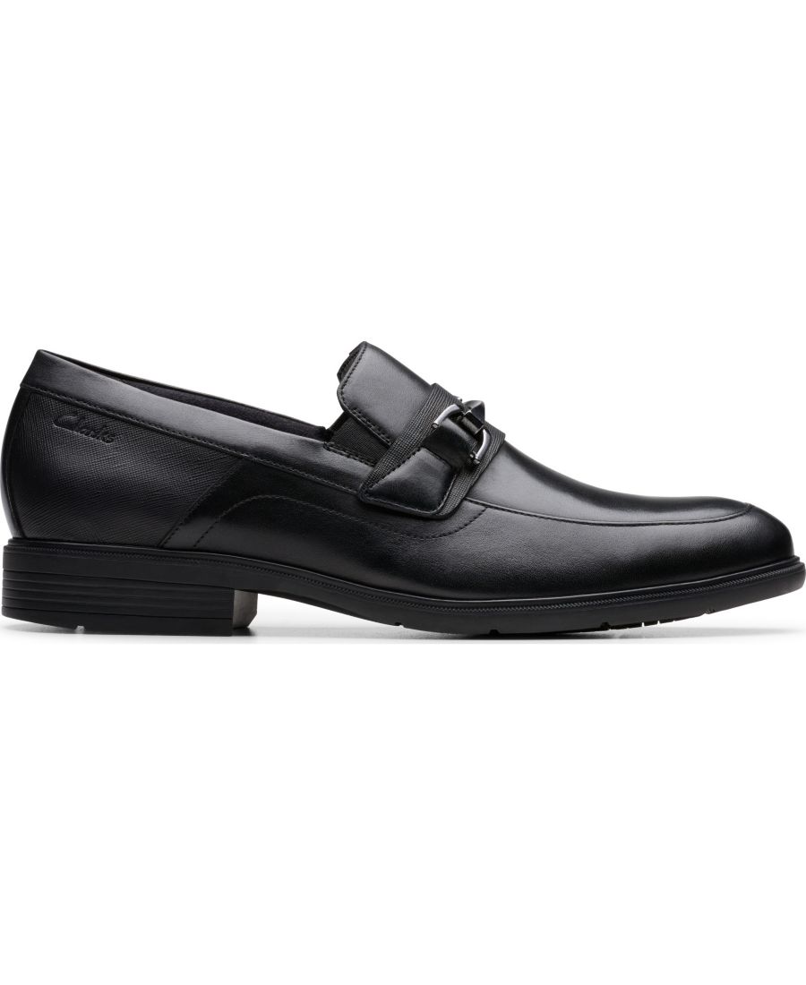 Мужские лоферы Steadwell Bit без шнурков Clarks, Black leather — фото 3