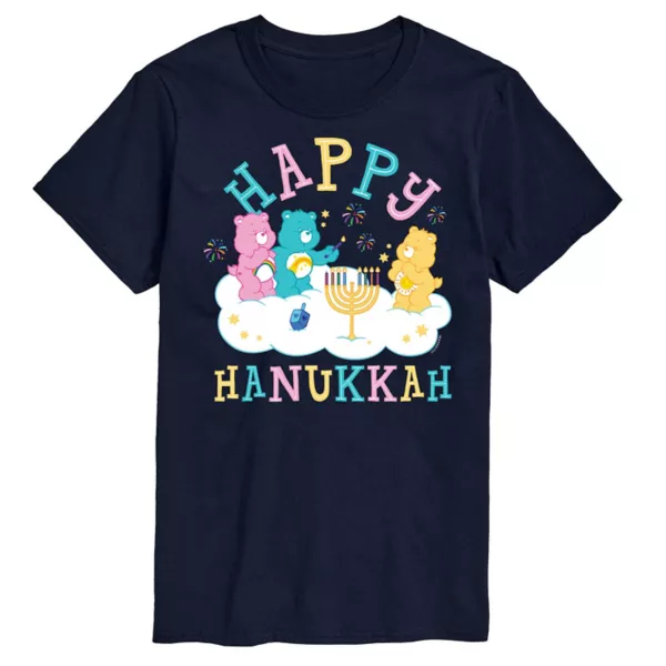 

Мужская футболка с принтом «Happy Hanukkah» от Care Bears Licensed Character, синий