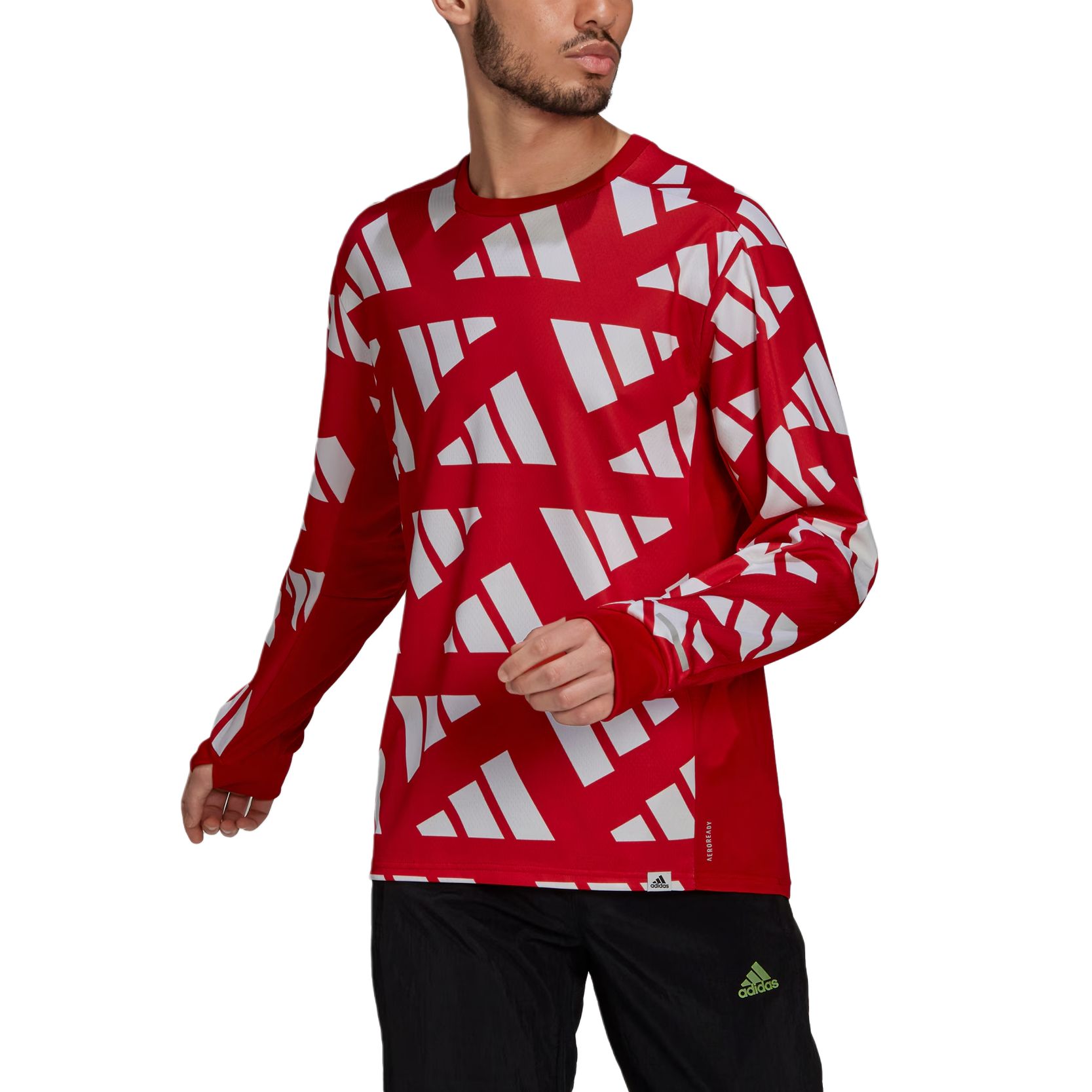 Adidas Футболка мужская SWEATAEROREADY Light Scarlet/White — фото 3