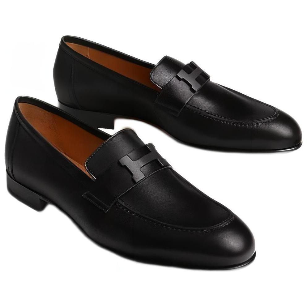 

Парижские лоферы мужские черные HERMES