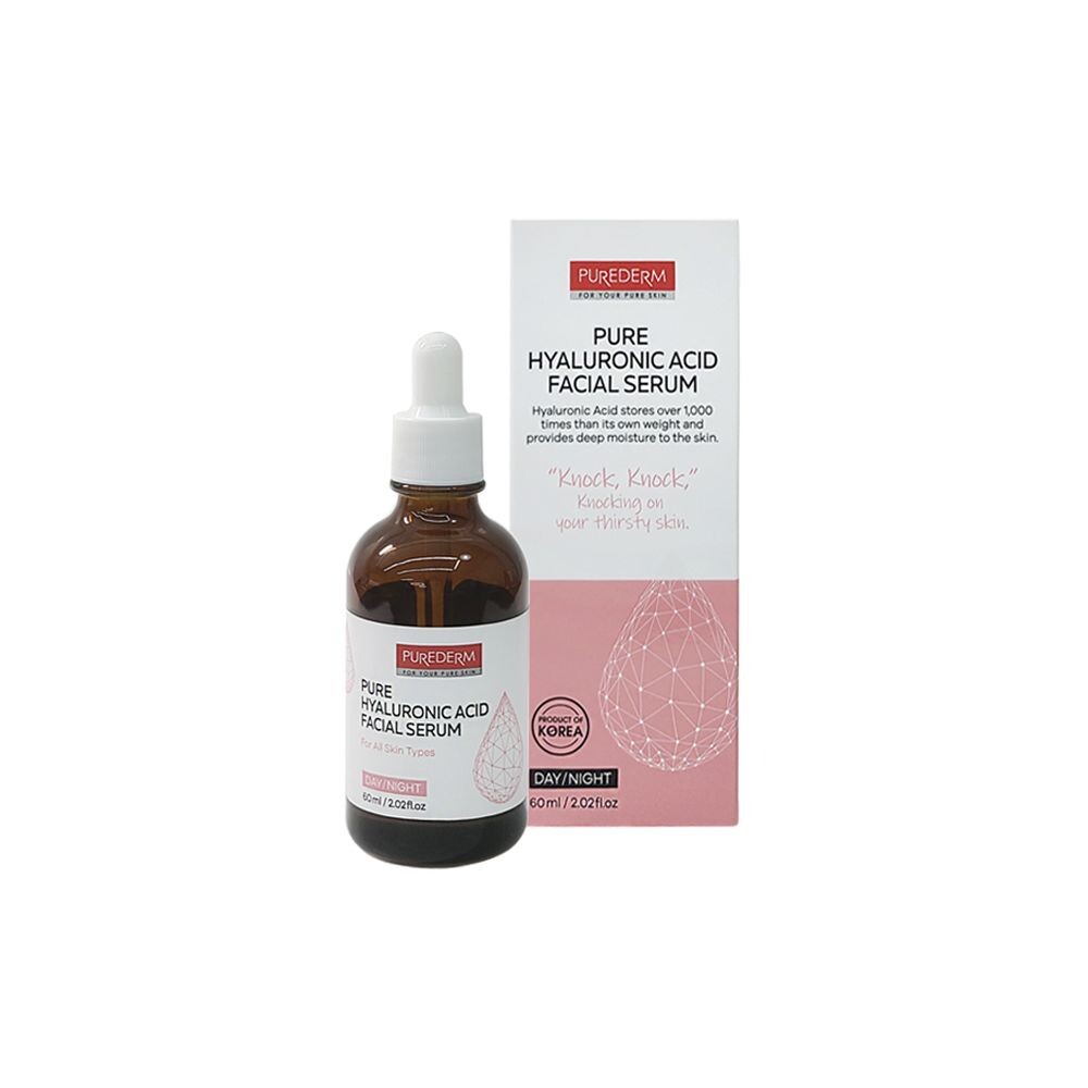 

Увлажняющая сыворотка для ухода за лицом Pure hyaluronic acid facial serum Purederm, 60 мл