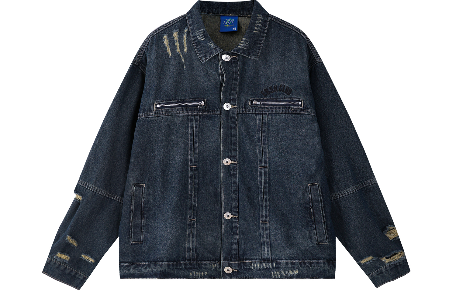 

Джинсовая куртка Unisex ER, синяя, Синий, Джинсовая куртка Unisex ER, синяя