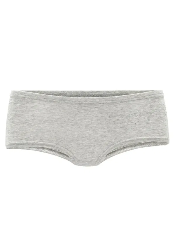 Трусы-хипстеры 4Pack Lascana, цвет серо-голубой меланж, морской, белый — фото 4