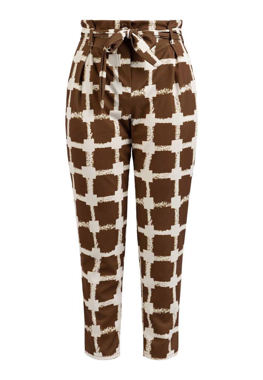 

Зауженные брюки со складками спереди faina, каштаново-коричневый