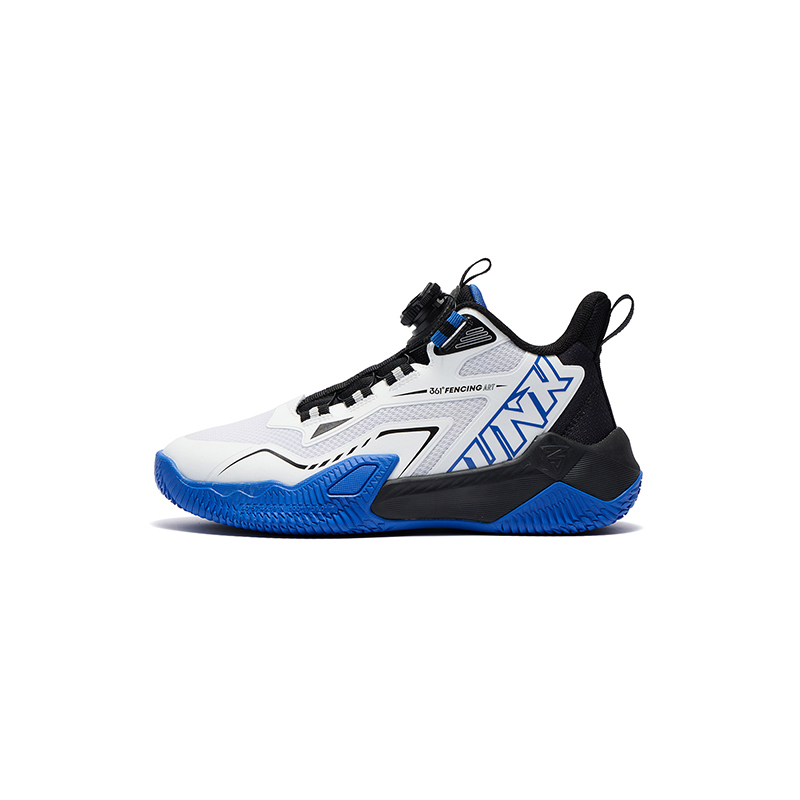 

361°KIDS Hummer 2.0 амортизирующие износостойкие дышащие низкие детские баскетбольные кроссовки white black blue