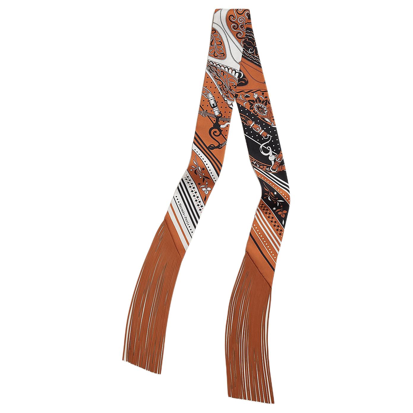 

HERMES Оригинальный дизайн, шелковые шарфы из кожи, женские, коричневые