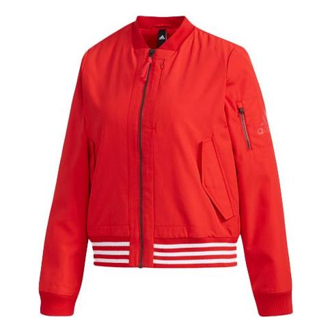 

Куртка (WMNS) adidas WV 3S Zipper Casual Sports Woven Jacket Red FI9270