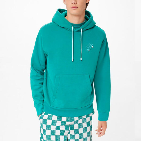Толстовка men's fw21 embroidered iconic green Louis Vuitton, зеленый — фото 4